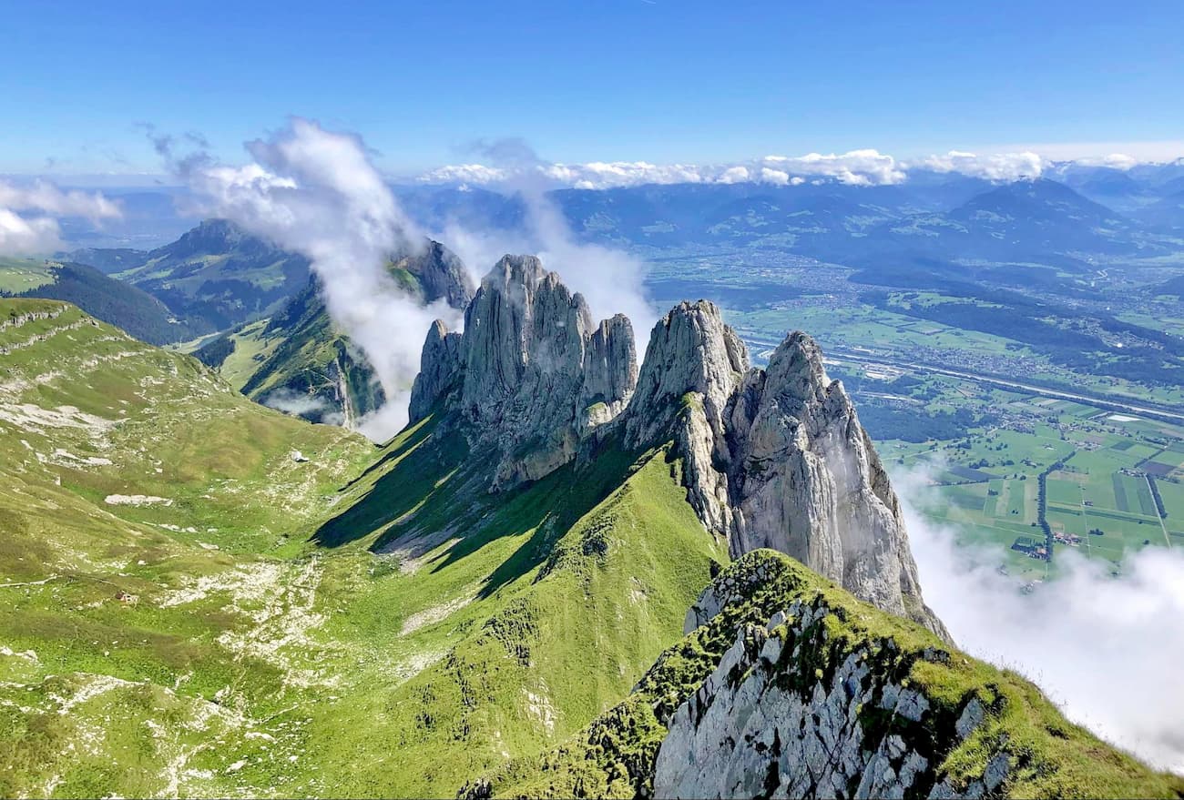 Kreuzberg peaks make part of the easternmost ridge facing Liechtenstein