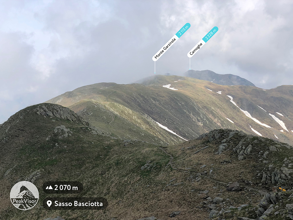 Monte Garzirola and Camoghe, Swiss Italian border