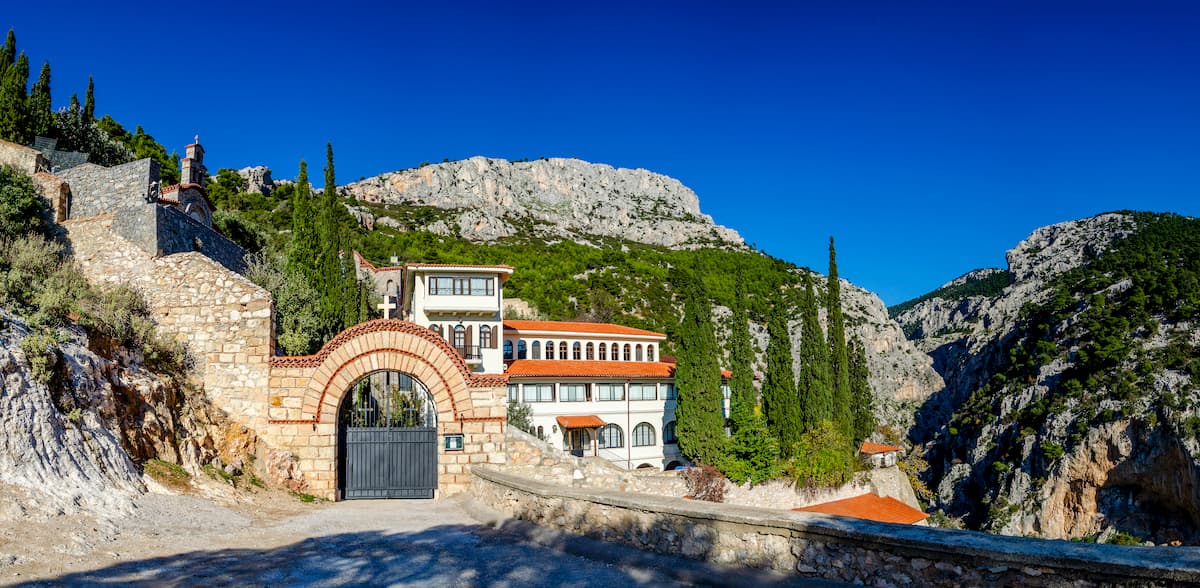 Greek Orthodox monastery of Moni Kimiseos Theotokou Kliston, Attica, Greece
