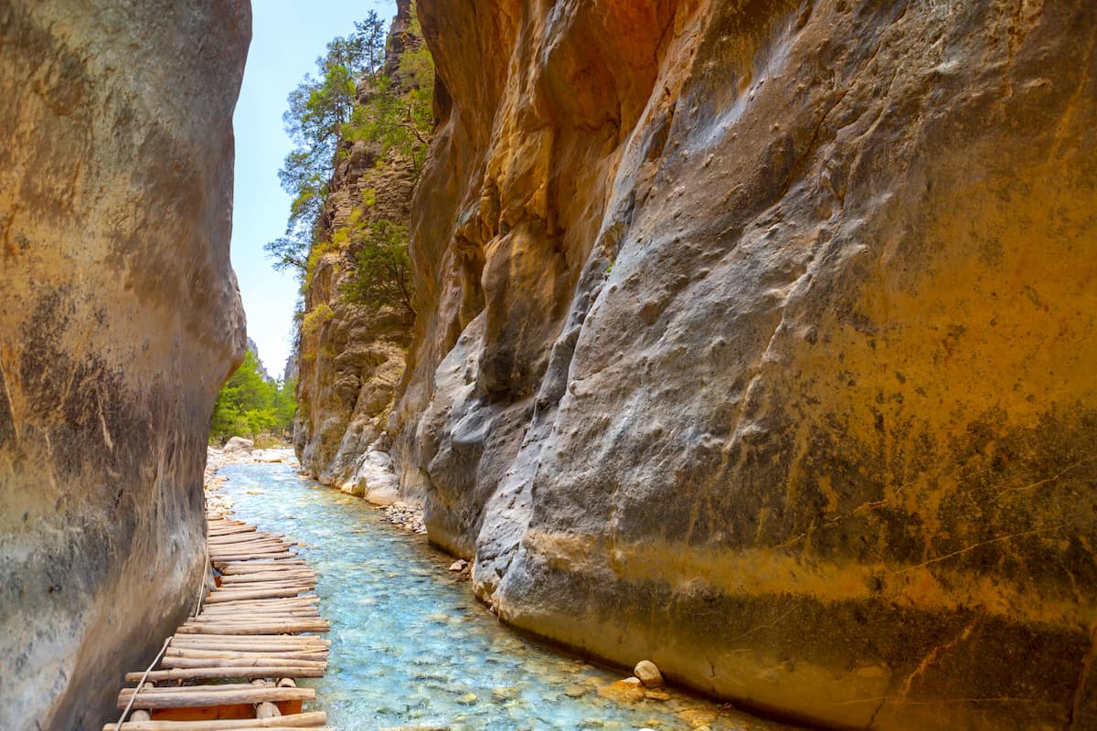 Samaria Gorge National Park at Crete island, Greece