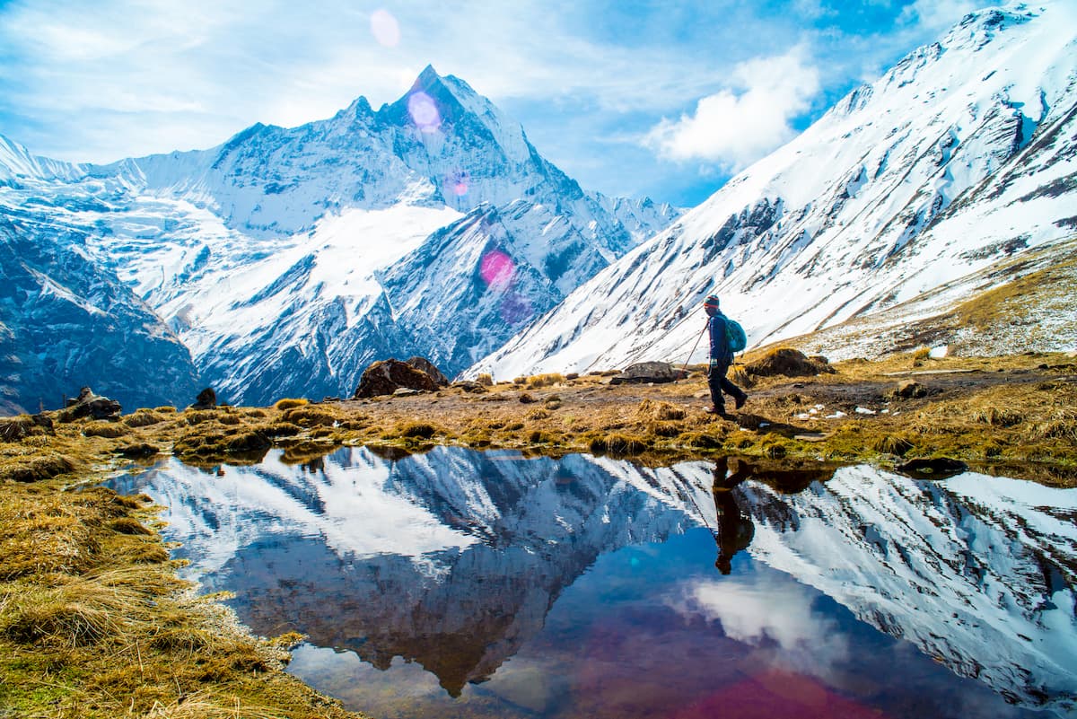 Annapurna base camp, Himalayas mountain range