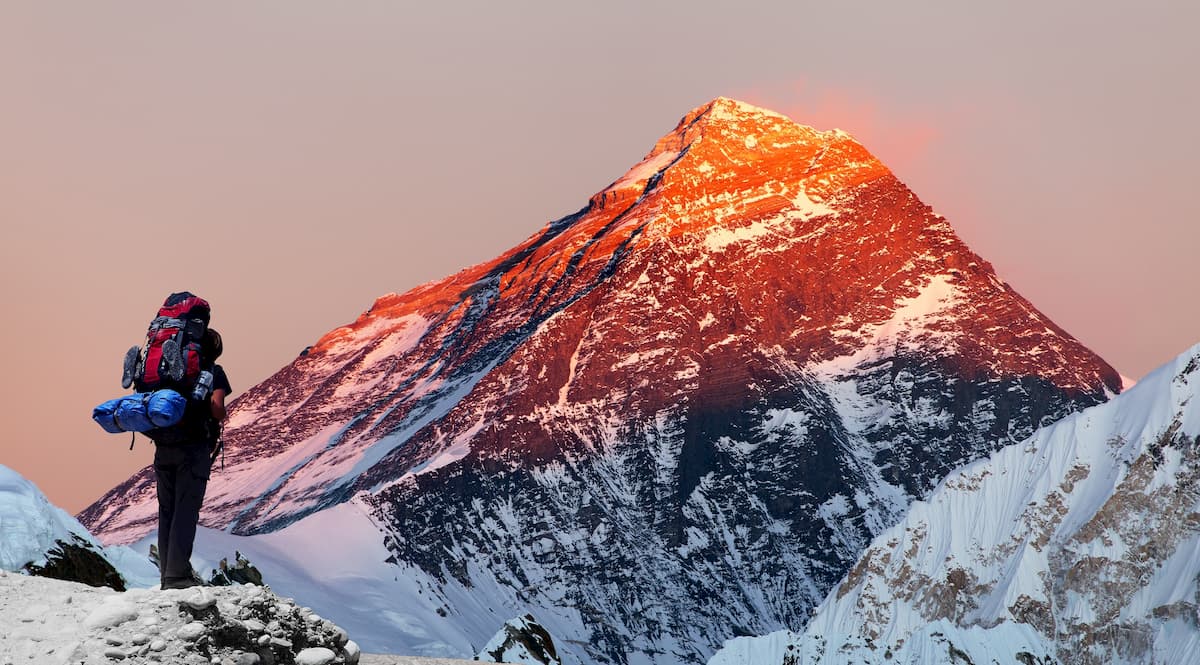 Golden Mount Everest, Himalayas mountain range