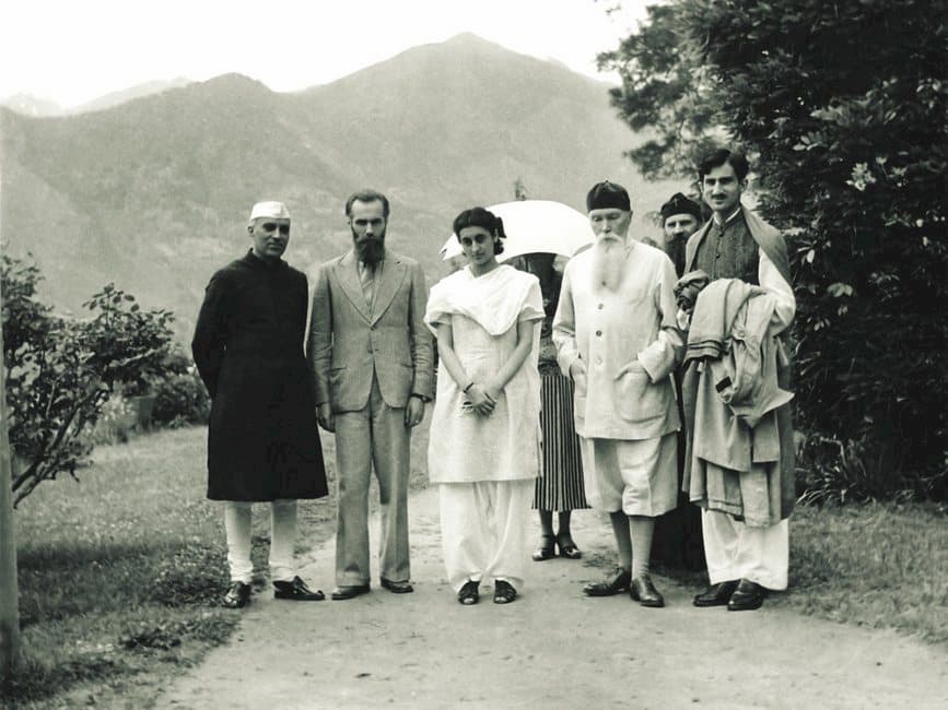 Jawaharlal Nehru, Indira Gandhi and Nicholas Roerich