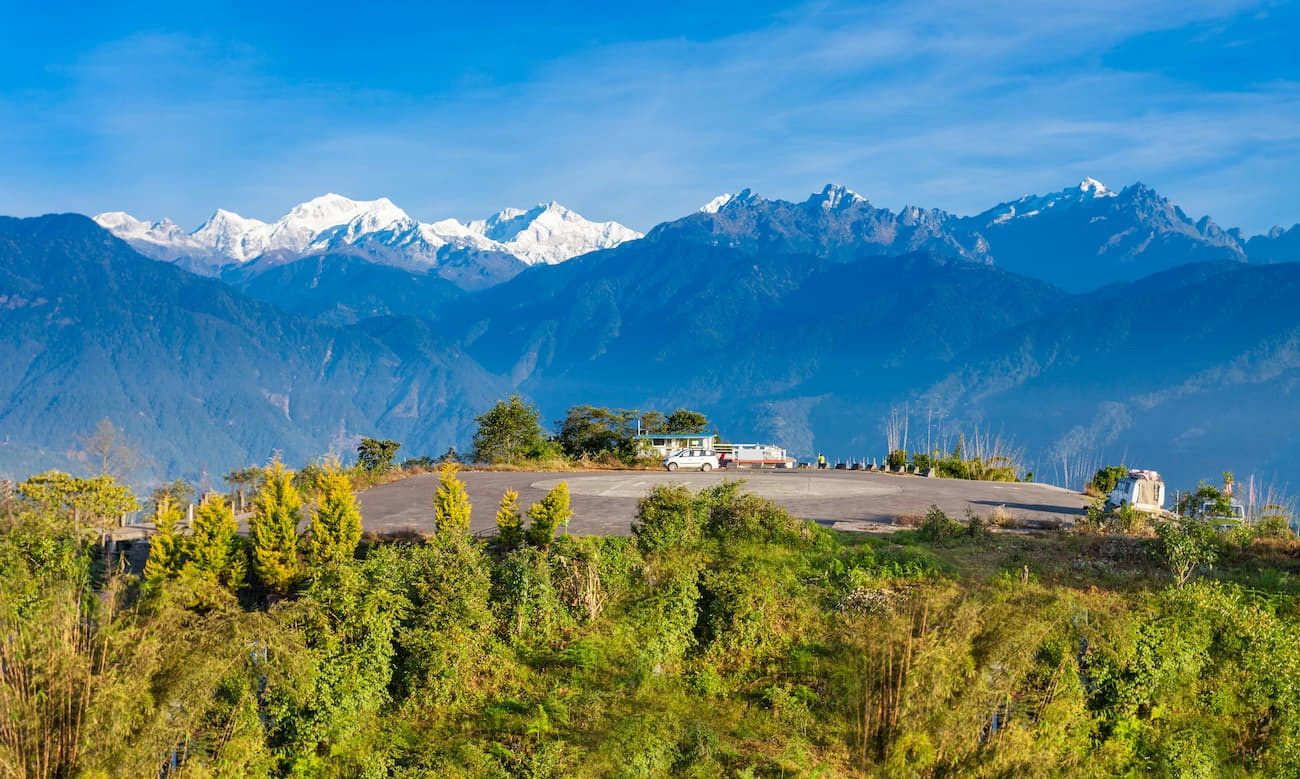 Kangchenjunga viewpoint in Pelling in West Sikkim, India