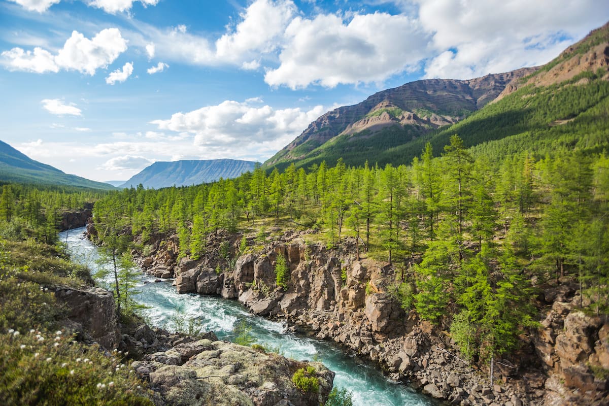 The Putorano Plateau. Russia mountains