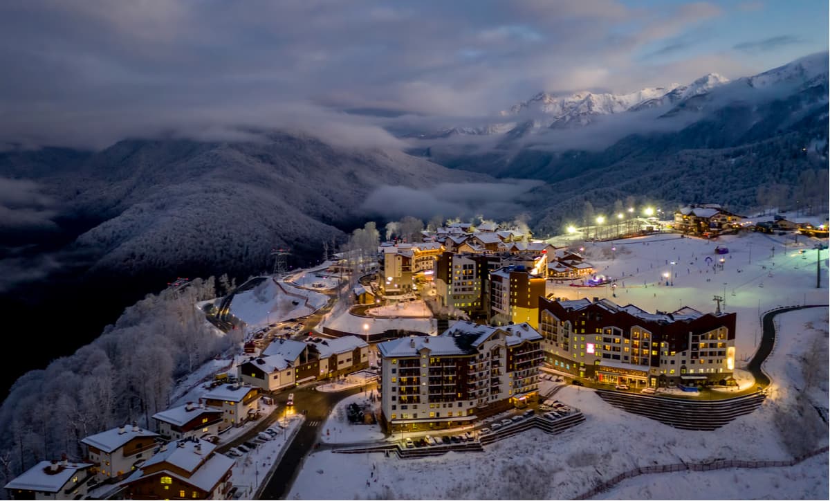 Ski Resort Rosa Khutor, Caucasus mountain range