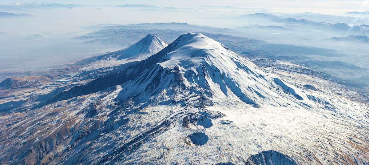 Greater Ararat and Little Ararat mountains, Turkey