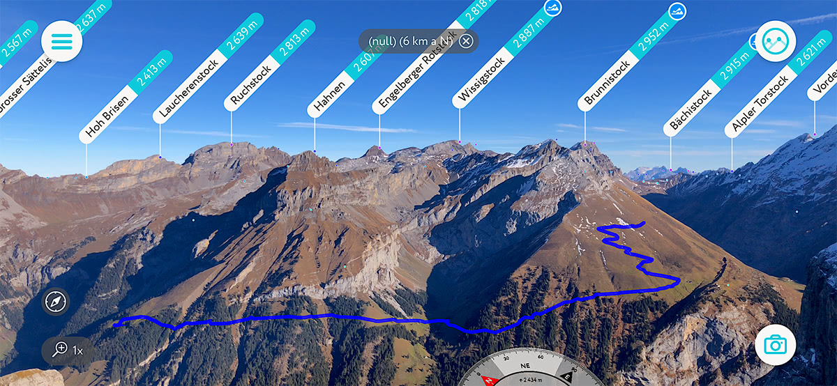Panoramic trail above Engelberg