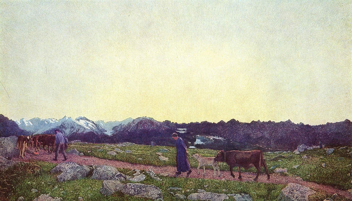 高山三联画:自然,1898-99