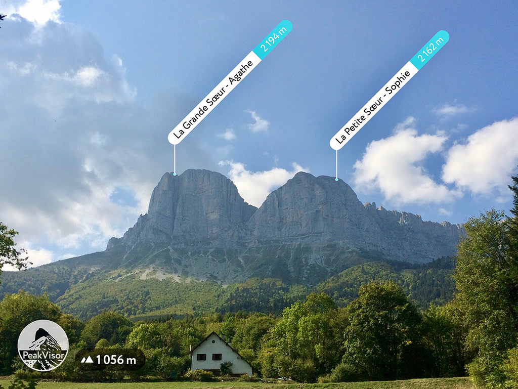 Les deux soeurs, Agathe & Sophie as seen from the small ski resort of the Col de l’Arzelier