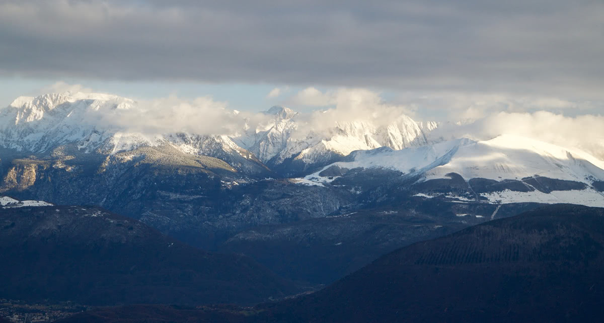 The ‘Eagle of Napoleon’ (right centre) south of Grenoble