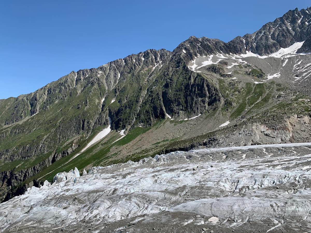 Eskers and drumlins left after glacier