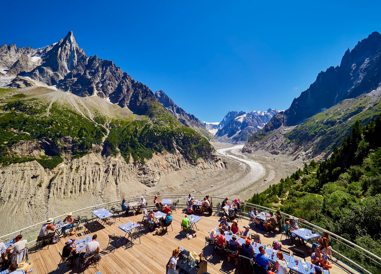 Mer de Glace from terrace, Chamonix France