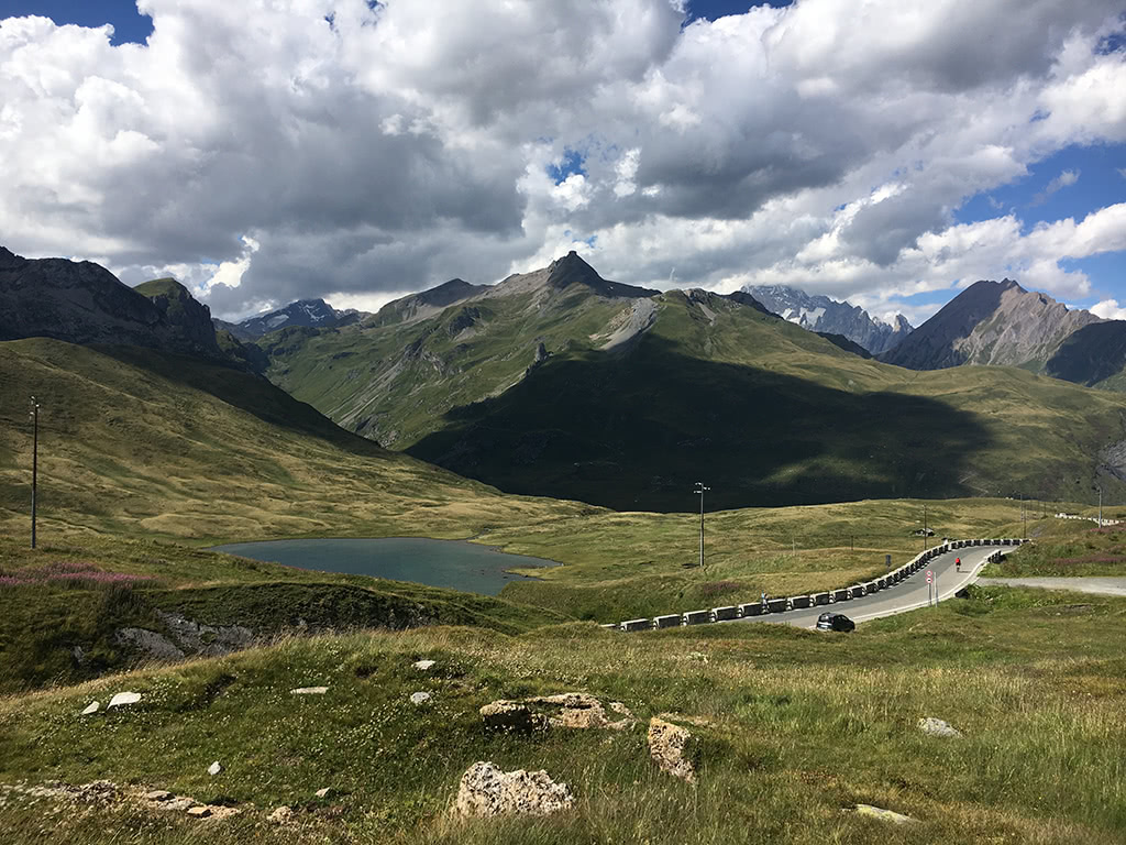 The high mountain pass of the Col du Petit Saint-Bernard