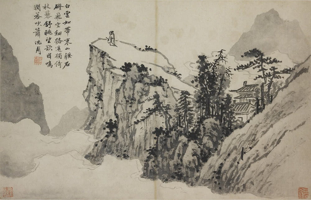 杖藜远眺图