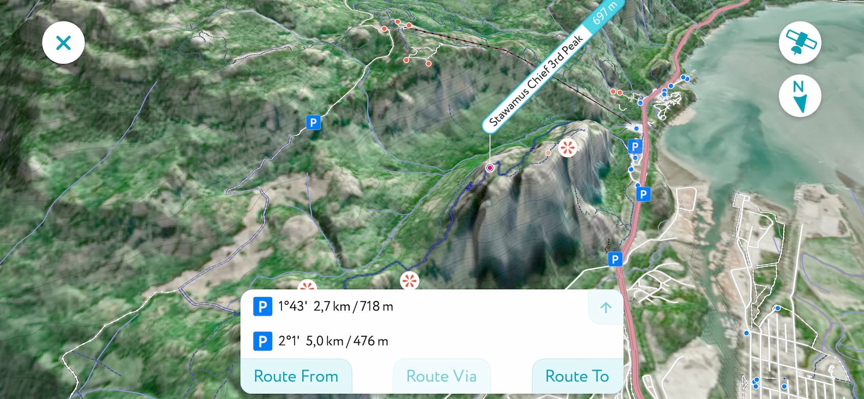 Stawamus Chief trailheads, Canada