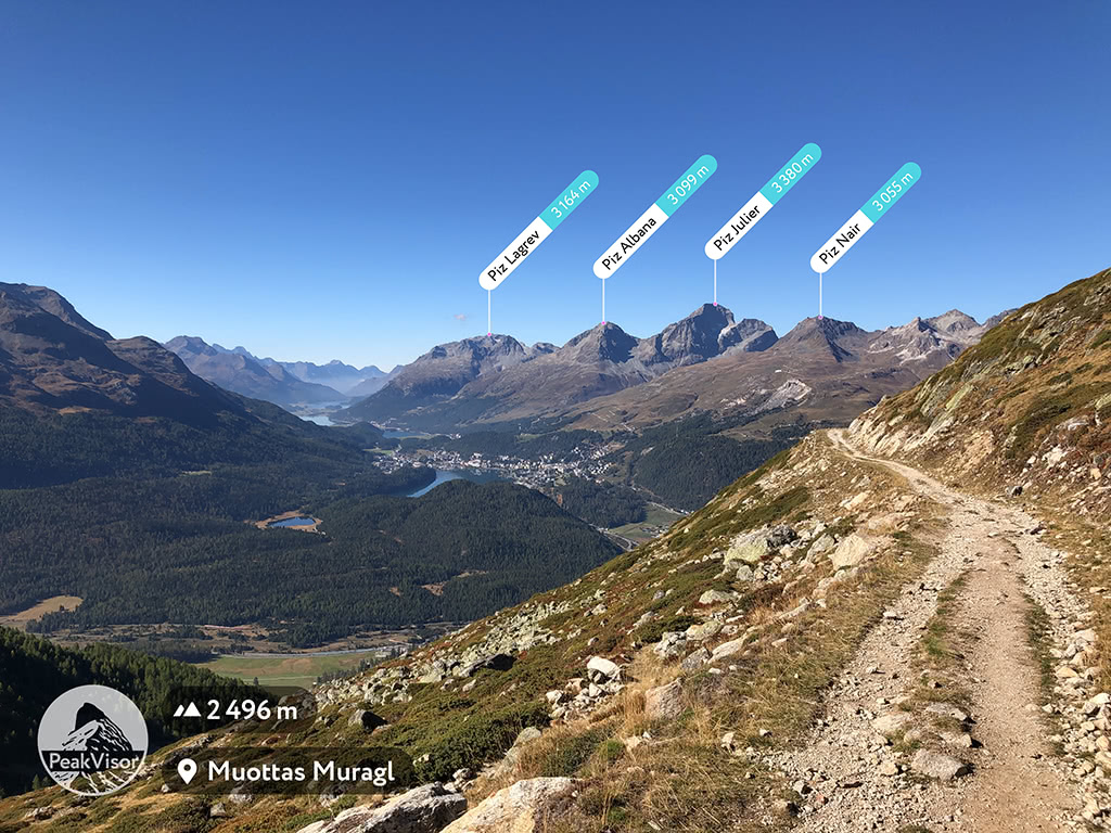 Sankt Moritz and Upper Engadine lakes, Western Rhaetian Alps