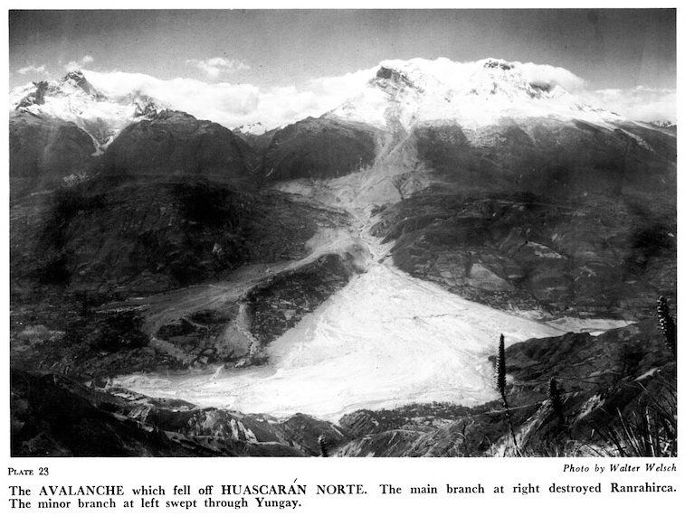 The debris field of the Huascarén avalanche (1970) that killed nearly 20,000 in Peru. Photo: American Alpine Club
