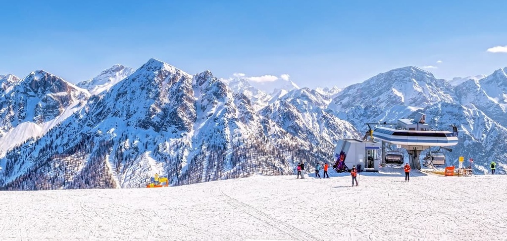 Ski resort, Dolomites 