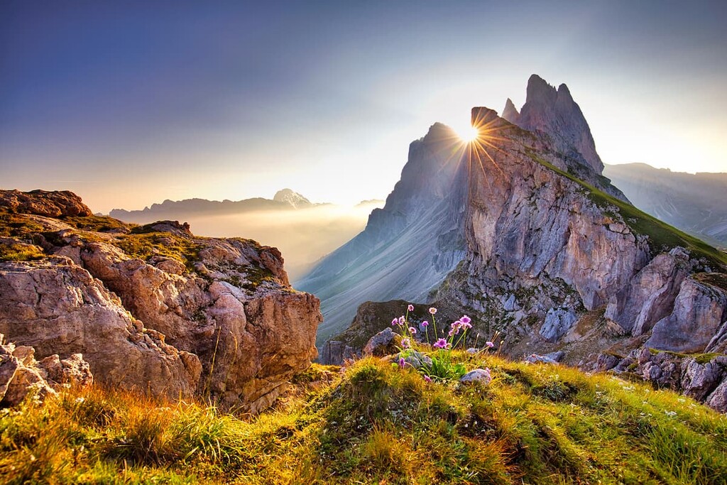 Val Gardena and Seceda peak, Dolomites 