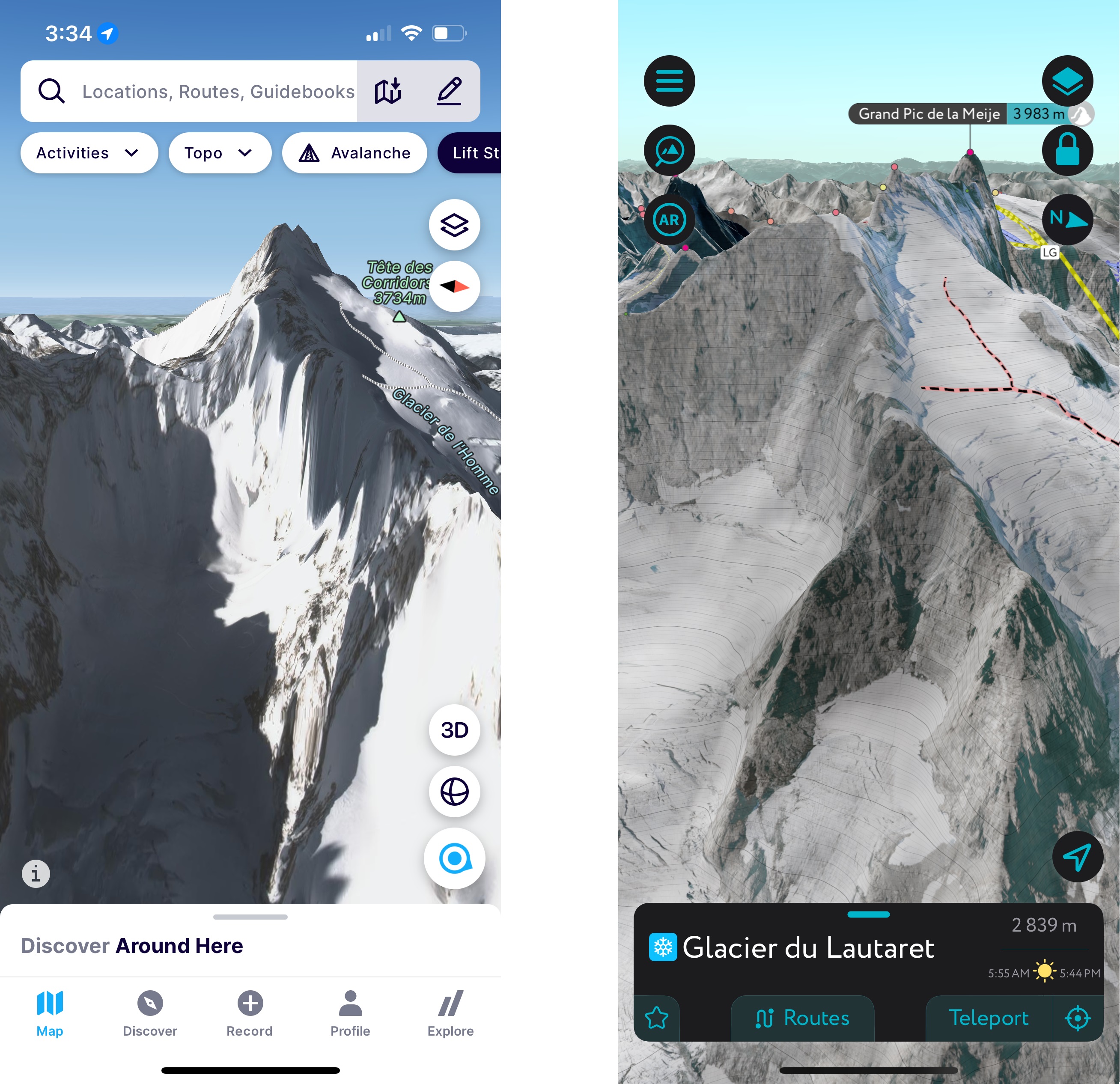 3d map Peakvisor. FATMAP Replacement