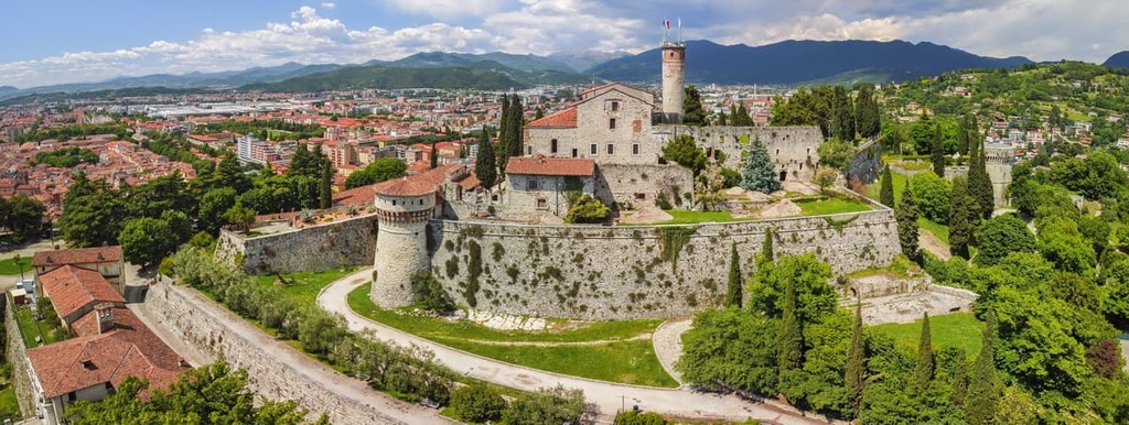 medieval castle of Brescia city, Lombardy, Italy