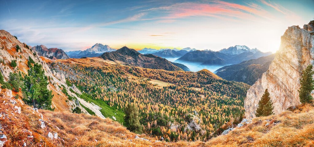  Marmolada group sunset, Dolomites 