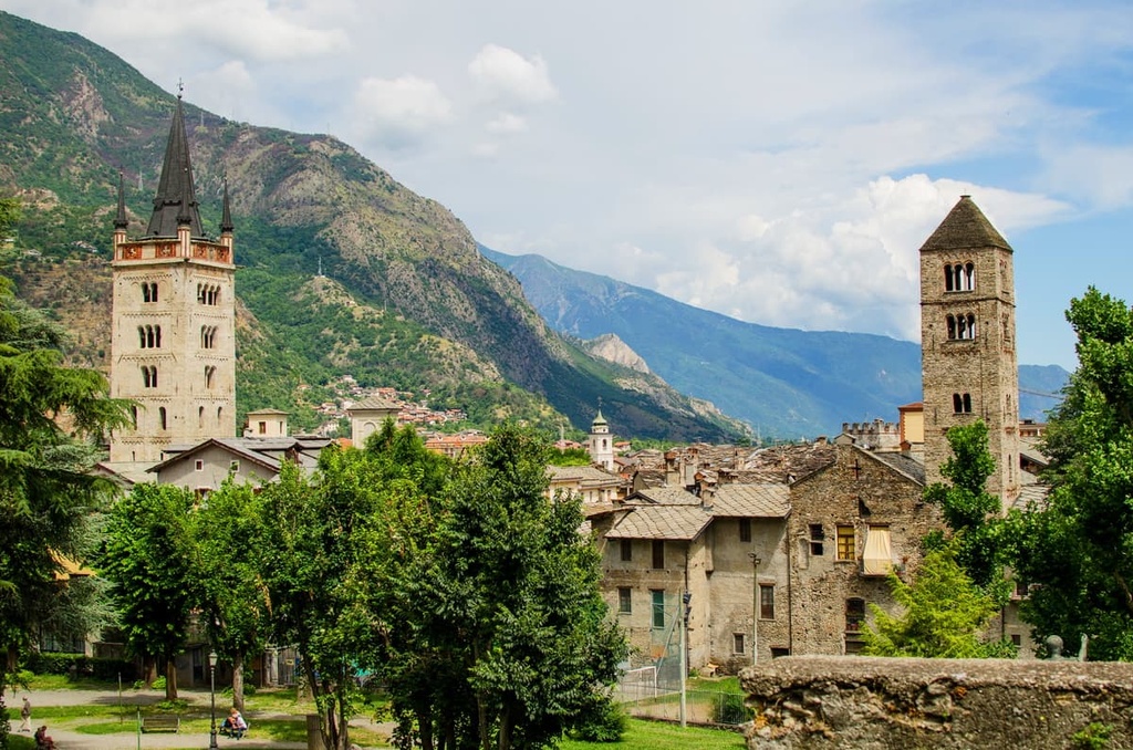 castel and antic city Susa, Piedmont, Italy
