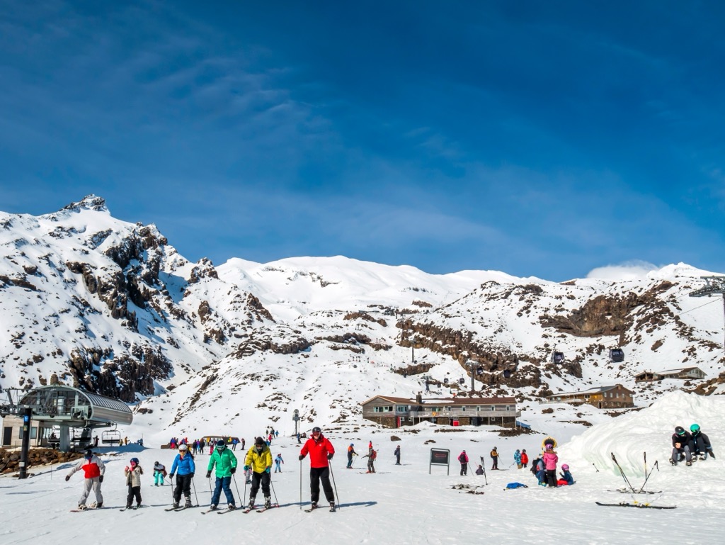 Whakapapa Skifield in Mount Ruapehu, New Zealand
