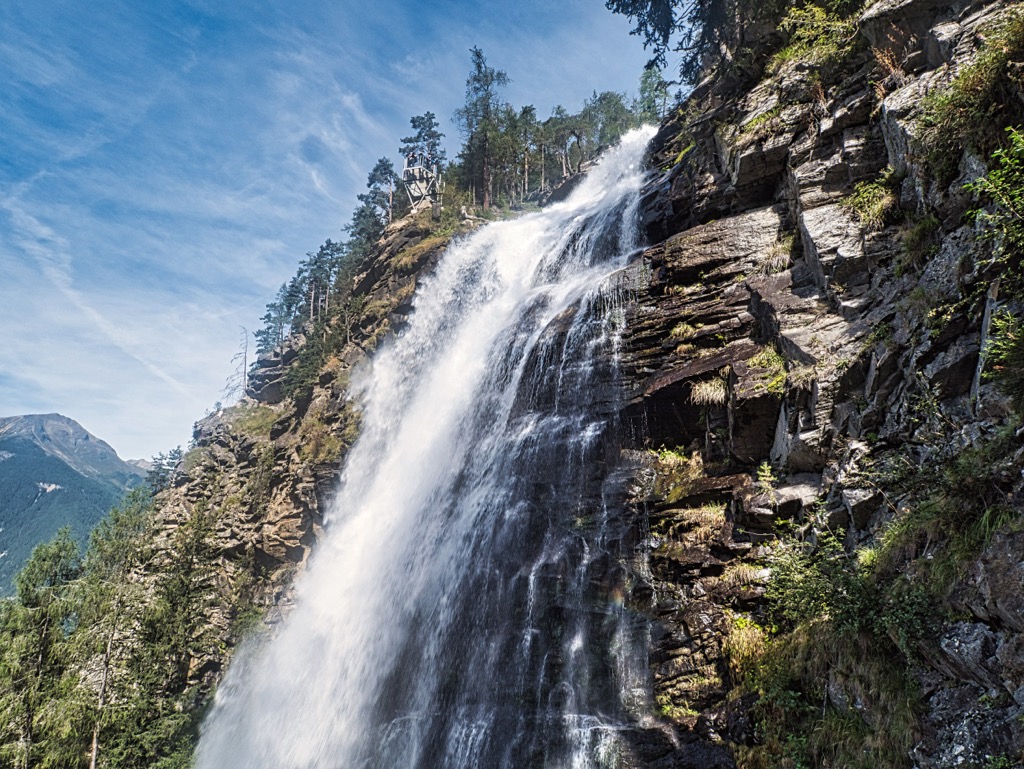 Stuibenfall, the highest waterfall, Ötztal Nature Park, Austria