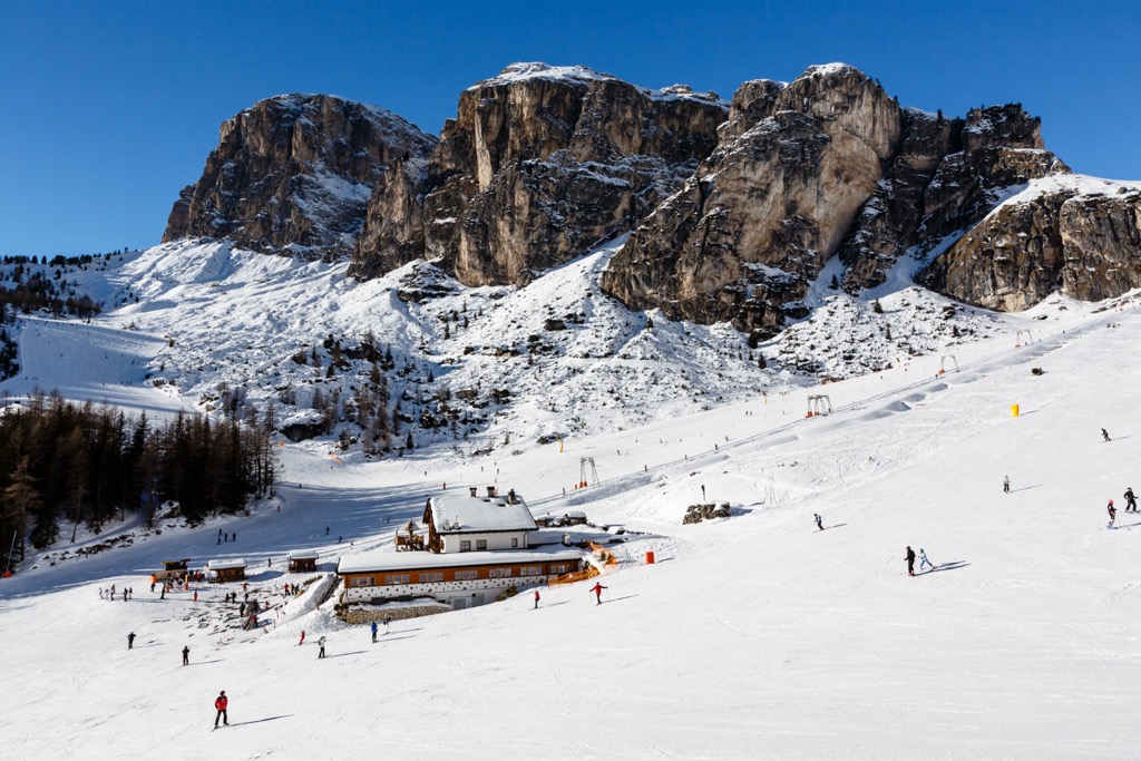 Skiing Resort of Colfosco, Alta Badia, Italy