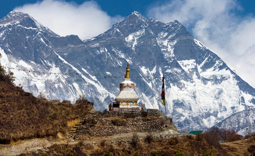 Best hiking. Buddhist shrines, called stupas, mark the trek to EBC