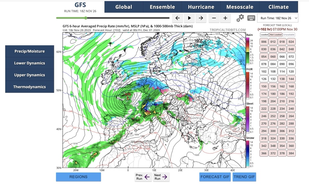 The Secrets to Finding the Best Snow Off-Piste.
Tropical Tidbits is a great website for running major weather models yourself.